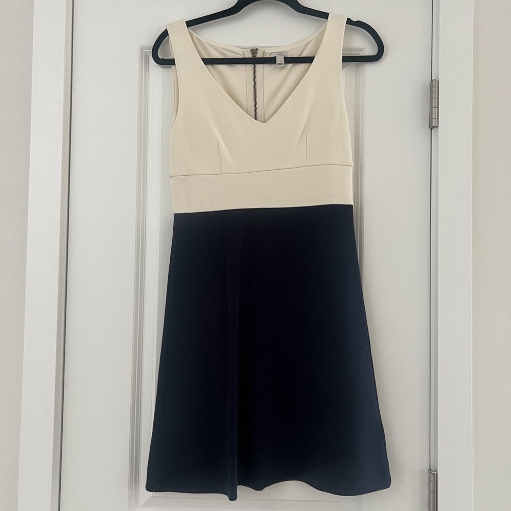 Navy & Cream J. Crew Dress